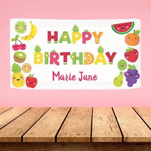 Happy Birthday sweet fruit Banner