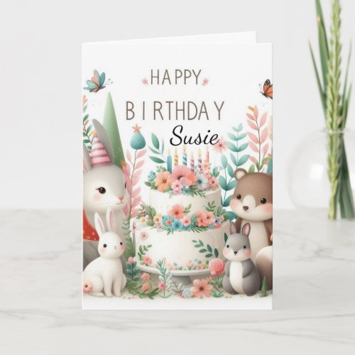  Happy Birthday Sweet Granddaughter Greeting  Card