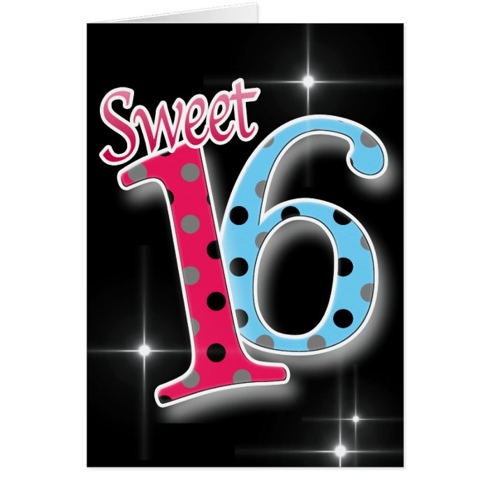 Happy Birthday Sweet Sixteen 16th Card