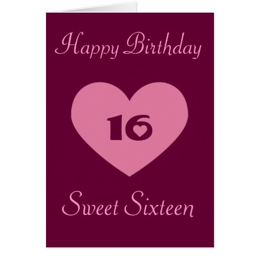 Happy Birthday Sweet Sixteen Card | Zazzle