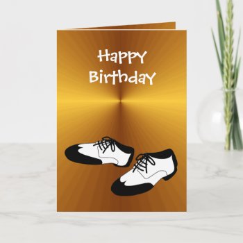 Happy Birthday Swing Dance Shoes For Dancers Card by alinaspencil at Zazzle