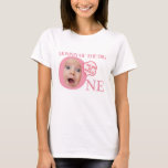 Happy Birthday T for 1st birthday party | Mommy T-Shirt<br><div class="desc">A funny T-shirt for the mom of the birthday girl for her first birthday party. No need to cut the photo into a circle. You only replace your baby photo with a sample one. You also put a funny joke in a baby's speech bubble! Throughout the first year of raising...</div>
