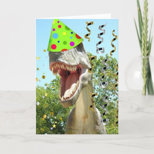 Happy Birthday T_Rex Dinosaur Card