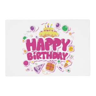 Happy Birthday Table Placemat