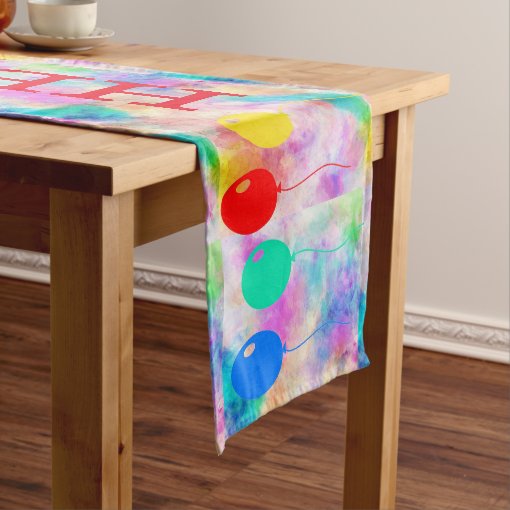 Happy Birthday Table Runner | Zazzle