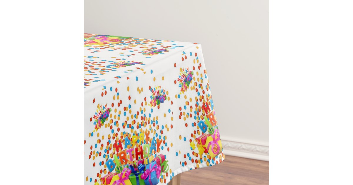 Happy Birthday Tablecloth Zazzle