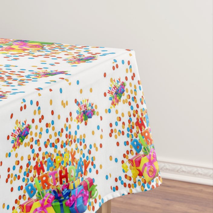 Happy Birthday Tablecloth | Zazzle.com