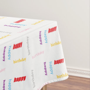 Happy birthday tablecloth