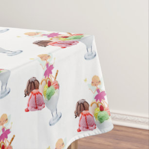 Happy Birthday Tablecloth Fairy Ice Cream
