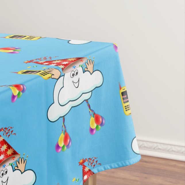 Happy Birthday Tablecloth IPhone Text Cloud (In Situ)