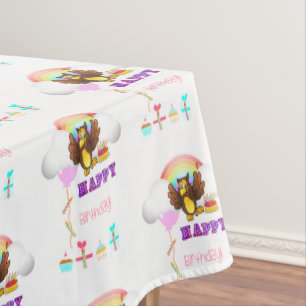Happy Birthday Tablecloth Owl