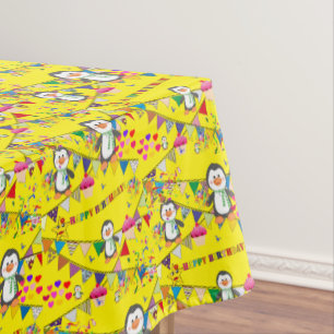 Happy Birthday Tablecloth Penguin