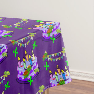 Happy Birthday Tablecloth Turtles