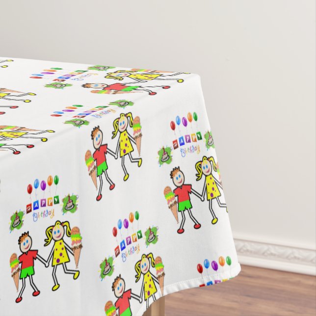 Happy Birthday Tablecloth Twins (In Situ)