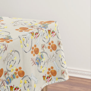 Happy Birthday Tablecloth wishing for a dog 