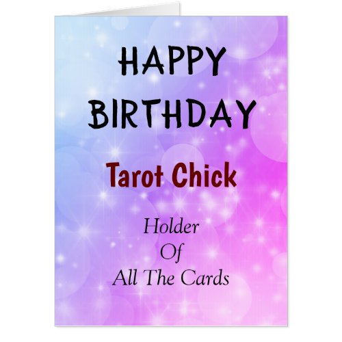 Happy Birthday Tarot Chick design Card