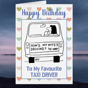 Happy Birthday Taxi Driver Cards