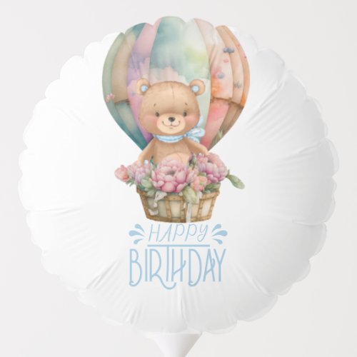 Happy Birthday teddy balloon