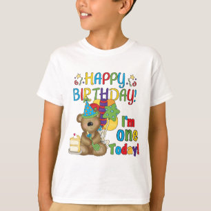 Happy Birthday Teddy Bear 1st T-shirts and Gifts
