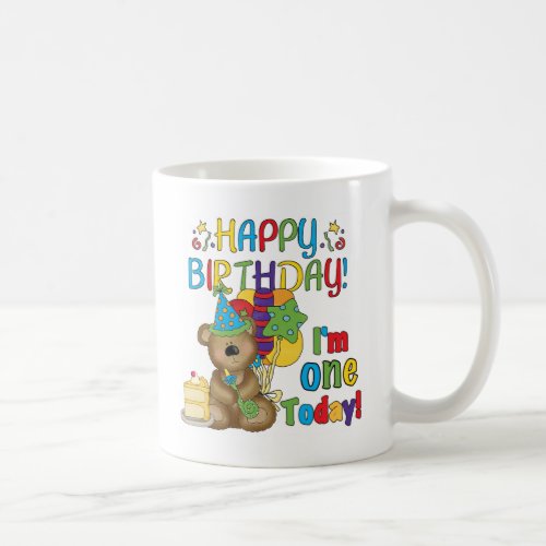 Happy Birthday Teddy Bear 1st T_shirts and Gifts Coffee Mug