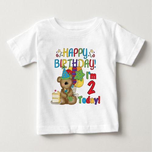 Happy Birthday Teddy Bear 2nd Birthday Baby T_Shirt