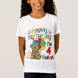 Happy Birthday Teddy Bear 4th T-shirts and Gifts