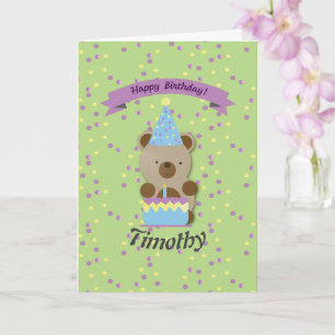 Happy Birthday Teddy Bear Card