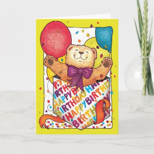 Happy Birthday Teddy Bear Card