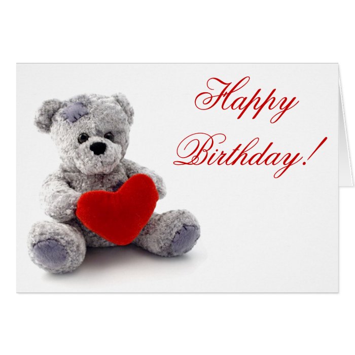 Happy Birthday Teddy Bear Greeting Card