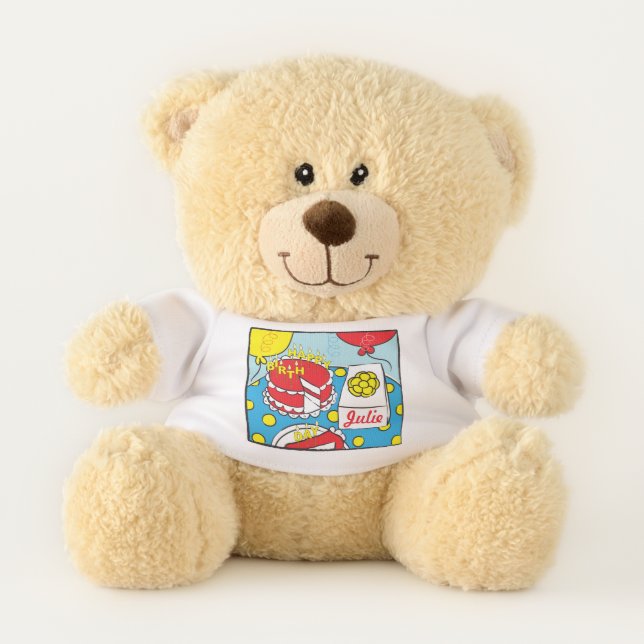 "Happy Birthday Teddy" Sherman Teddy Bear (Front)