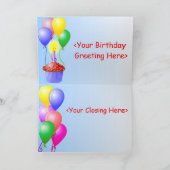 Happy Birthday Template Card (Inside)