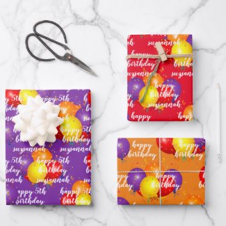 Happy Birthday Template Colorful Balloons