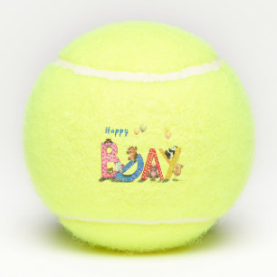 Happy Birthday Tennis Balls Baby Bears Party