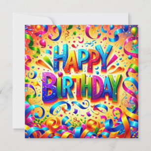 Happy Birthday Text Card