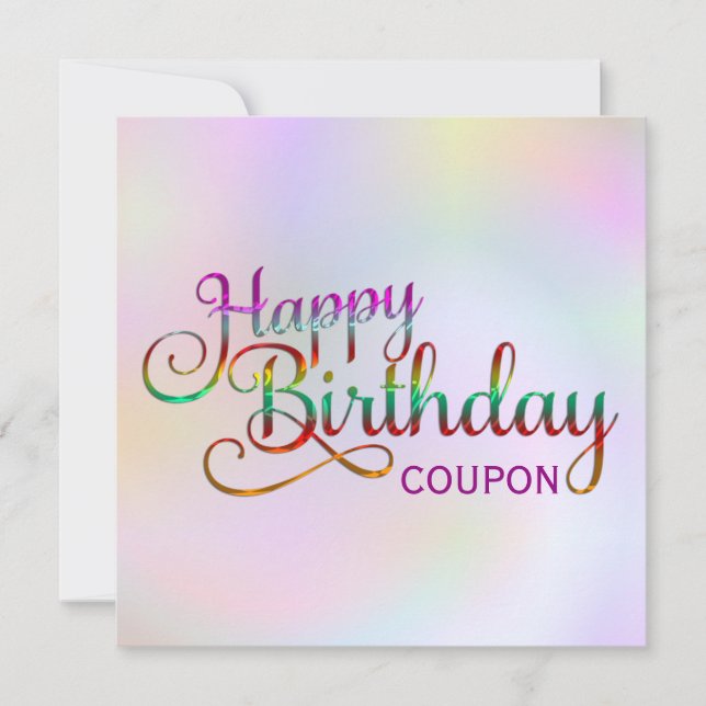 HAPPY BIRTHDAY - text design + your own ideas (Front)