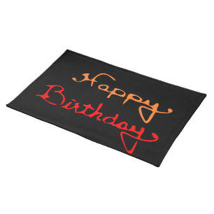Happy Birthday Text Placemat