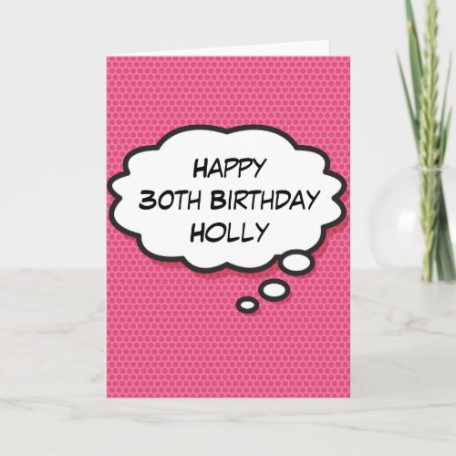 HAPPY BIRTHDAY Think Bubble Fun Retro Comic Book Card