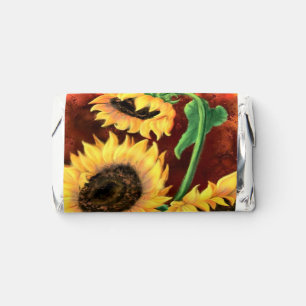 Happy Birthday - Three Sunflowers - Painting Hershey's Miniatures