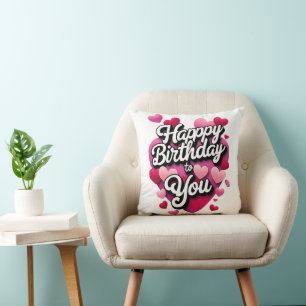 happy birthday throw pillow
