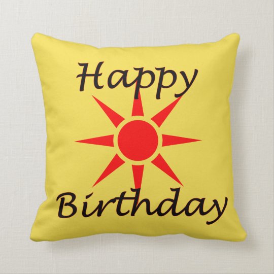 Happy birthday throw pillow