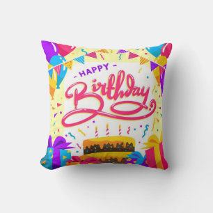 Happy' Birthday Throw Pillow