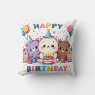 Happy Birthday Throw Pillow