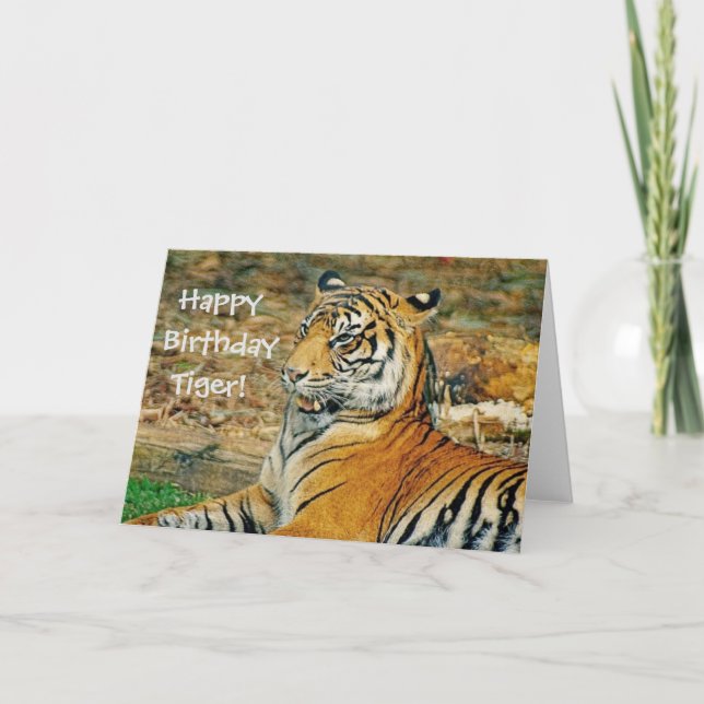 Happy Birthday Tiger Card (Front)
