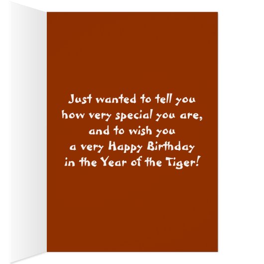 Happy Birthday Tiger!-Chinese Astrology (Inside (Right))