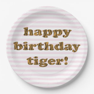 Happy birthday tiger! Fun Tiger Print Paper Plates