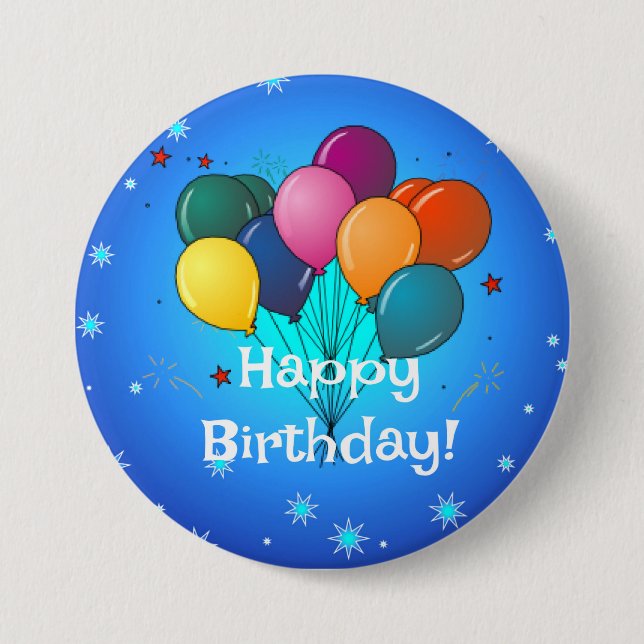 Happy Birthday...time to celebrate! Button (Front)