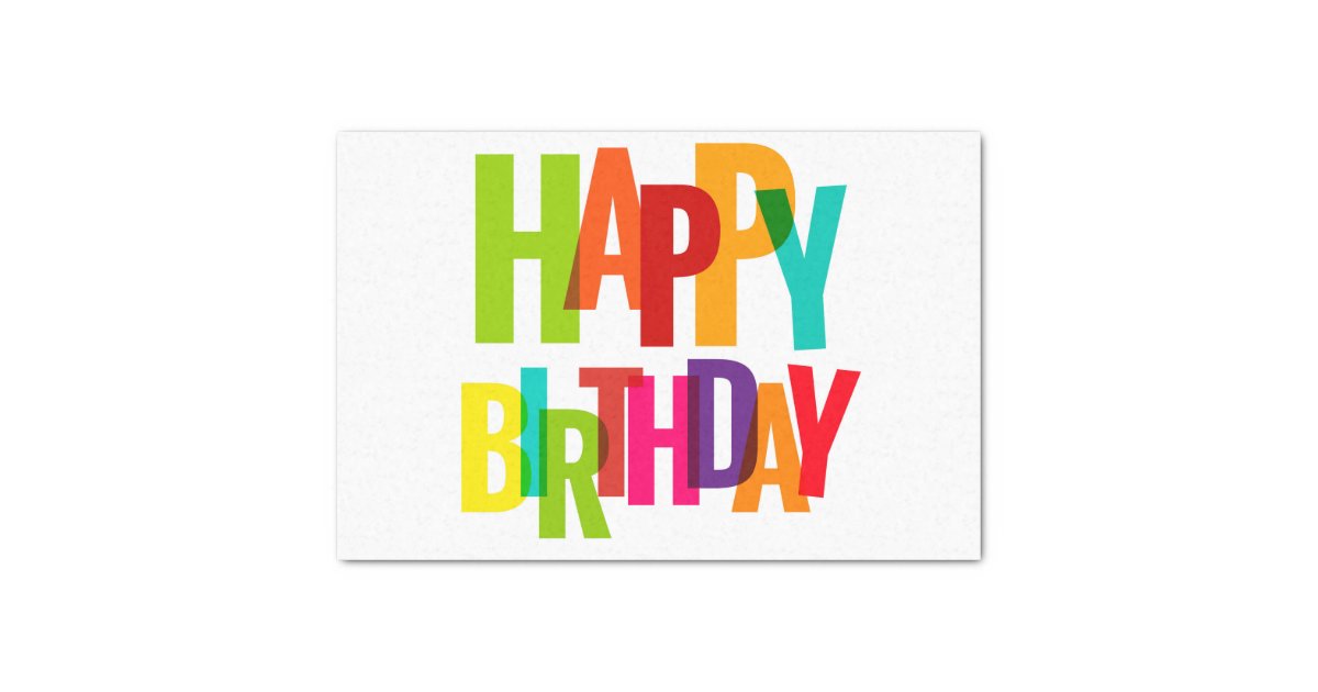 Happy Birthday Tissue Paper | Zazzle