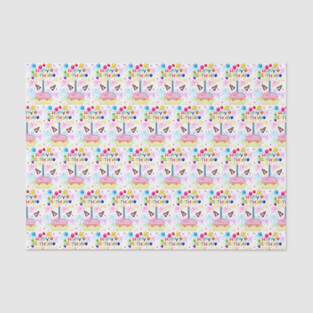 Happy Birthday Tissue Paper (Front)