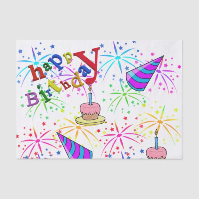 Happy Birthday Tissue Paper (Front)