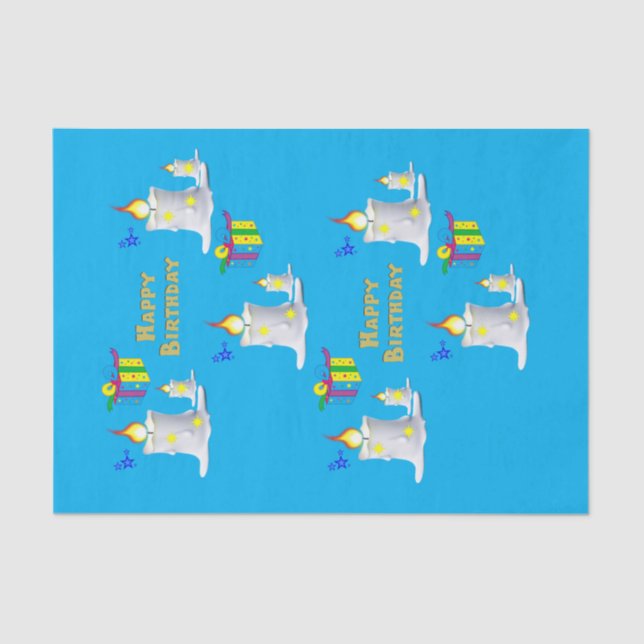 Happy Birthday Tissue Paper Candles (Front)